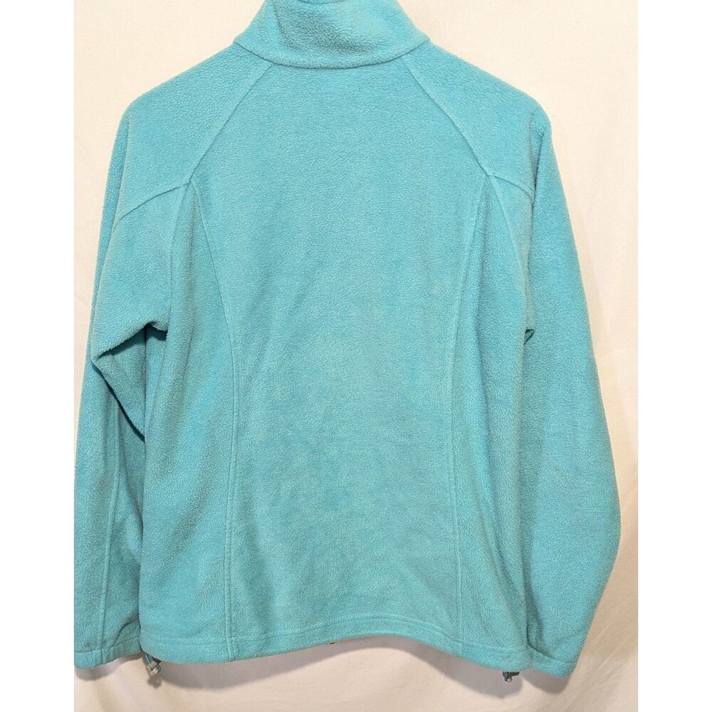 Columbia Fleece Jacket Women's Large Turquoise Full-Zip Long Sleeve Zip Pockets - Picture 2 of 7